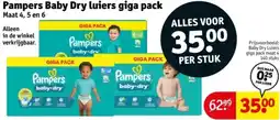 Kruidvat Pampers Baby Dry luiers giga pack aanbieding