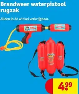 Kruidvat Brandweer waterpistool rugzak aanbieding