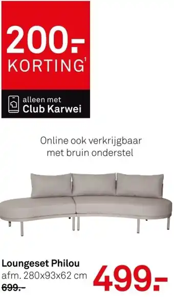Karwei Loungeset Philou aanbieding