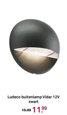 Karwei Ludeco buitenlamp Vidar 12V zwart aanbieding