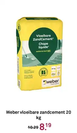 Karwei Weber vloeibare zandcement aanbieding
