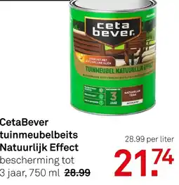 Karwei Cetabever tuinmeubelbeits natuurlijk effect aanbieding