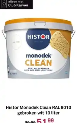 Karwei Histor monodek clean ral 9010 gebroken wit aanbieding