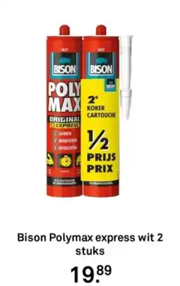 Karwei Bison Polymax express wit 2 stuks aanbieding