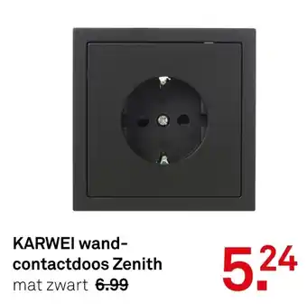 Karwei Karwei wand contactdoos zenith mat zwart aanbieding