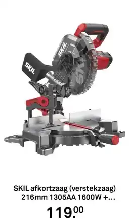 Karwei Skil afkortzaag verstekzaag 216mm 1305aa 1600w aanbieding