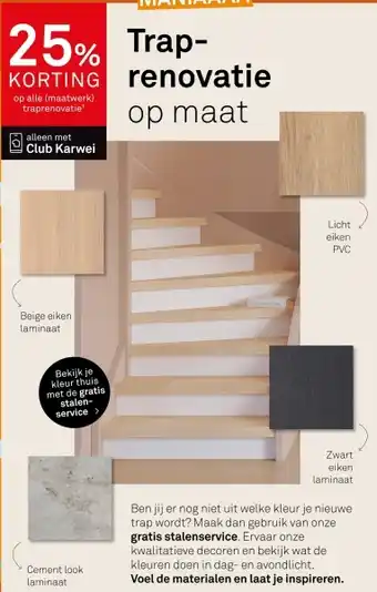Karwei Trap op maat aanbieding