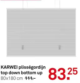 Karwei Karwei plisségordijn top down bottom up aanbieding