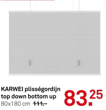 Karwei Karwei plisségordijn top down bottom up aanbieding