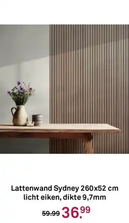 Karwei Lattenwand Sydney licht eiken, dikte aanbieding