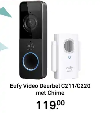 Karwei Eufy video deurbel c211/c220 met chime aanbieding