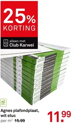 Karwei Agnes plafondplaat, wit stuc aanbieding