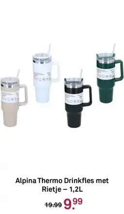 Karwei Alpina Thermo Drinkfles met Rietje aanbieding