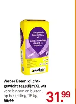 Karwei Weber beamix licht gewicht tegellijm xl wit voor binnen en buiten op bestelling aanbieding