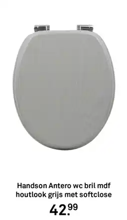 Karwei Handson antero wc bril mdf houtlook grijs met softclose aanbieding