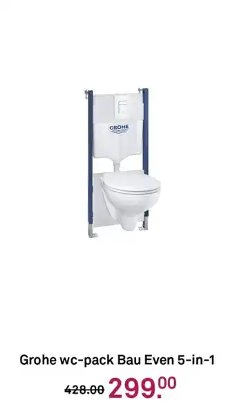 Karwei Grohe wc pack bau even 5 in 1 aanbieding
