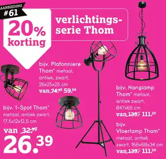 Leen Bakker Verlichtingsserie thom aanbieding