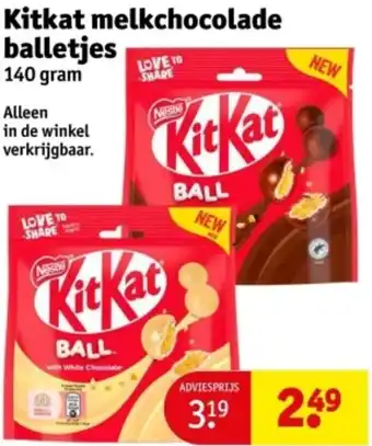 Kruidvat Kitkat melkchocolade balletjes aanbieding