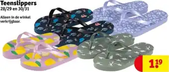 Kruidvat Teenslippers aanbieding