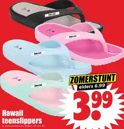 Dirk Hawaii teenslippers aanbieding