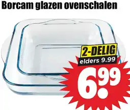 Dirk Borcam glazen ovenschalen aanbieding