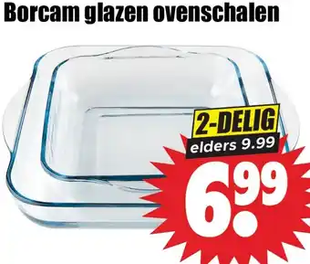 Dirk Borcam glazen ovenschalen aanbieding