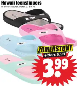 Dirk Hawaii teenslippers aanbieding