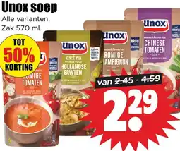 Dirk Unox soep aanbieding