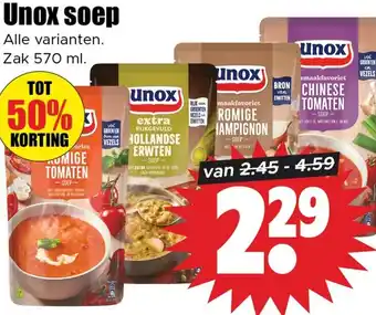 Dirk Unox soep aanbieding