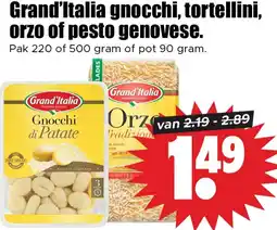 Dirk Grand'Italia gnocchi, tortellini, orzo of pesto genovese. aanbieding
