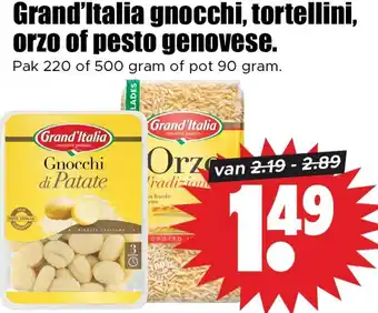 Dirk Grand'Italia gnocchi, tortellini, orzo of pesto genovese. aanbieding