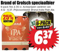 Dirk Brand of Grolsch speciaalbier aanbieding