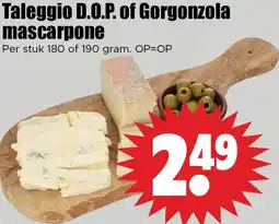 Dirk Taleggio D.O.P. of Gorgonzola mascarpone aanbieding
