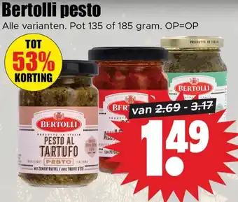 Dirk Bertolli pesto aanbieding