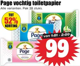Dirk Page vochtig toiletpapier aanbieding