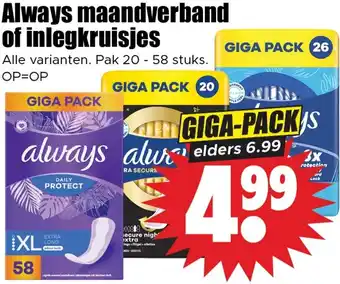 Dirk Always maandverband of inlegkruisjes aanbieding