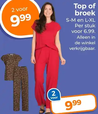 Trekpleister Top of broek aanbieding
