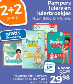 Trekpleister Pampers luiers en luierbroekjes aanbieding