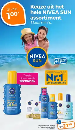 Trekpleister Keuze uit het hele NIVEA SUN assortiment. aanbieding