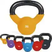 Bol.com DoYourFitness Kettlebell - Kettlebell van massief gietijzer met neopreen coating - rood - 2 KG aanbieding