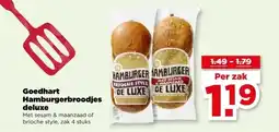 PLUS Goedhart Hamburgerbroodjes deluxe aanbieding