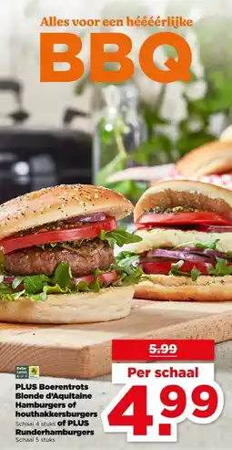 PLUS PLUS Boerentrots Blonde d'Aquitaine Hamburgers of houthakkersburgers of PLUS Runderhamburgers aanbieding