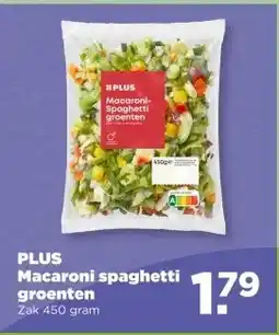 PLUS PLUS Macaroni spaghetti groenten aanbieding