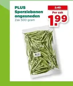 PLUS PLUS Sperziebonen ongesneden aanbieding