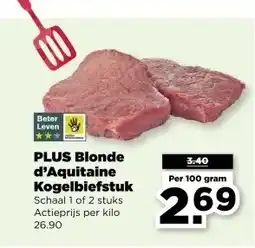 PLUS PLUS Blonde d'Aquitaine Kogelbiefstuk aanbieding