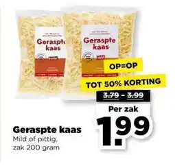 PLUS Geraspte kaas aanbieding