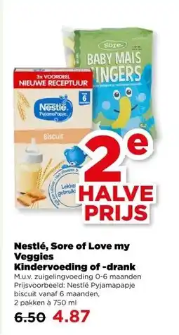 PLUS Nestlé, Sore of Love my Veggies Kindervoeding of -drank aanbieding