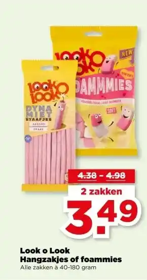 PLUS Look o Look Hangzakjes of foammies aanbieding