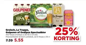 PLUS Grolsch, La Trappe, Gulpener of Oedipus Speciaalbier aanbieding