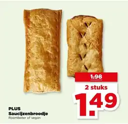 PLUS PLUS Saucijzenbroodje aanbieding